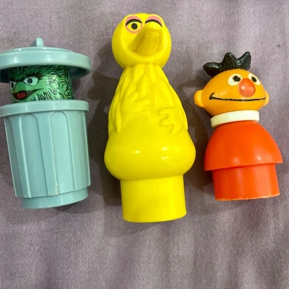 Vintage  fisher price CARS FIGURES Little People WOOD sesame street hard to find - Picture 3 of 5